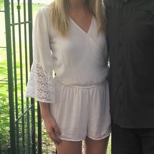 A&F white romper